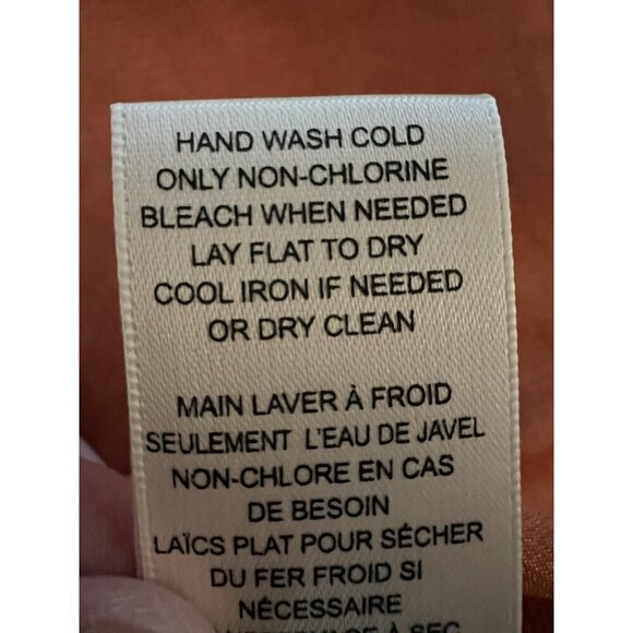 Rebecca Taylor rust orange v-neck pleated sleeves blouse M boho flowy office - Picture 6 of 10